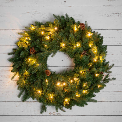 Finnlumor Havukranssi paristokäyttöinen sisä-ja ulkokäyttöön vihreä